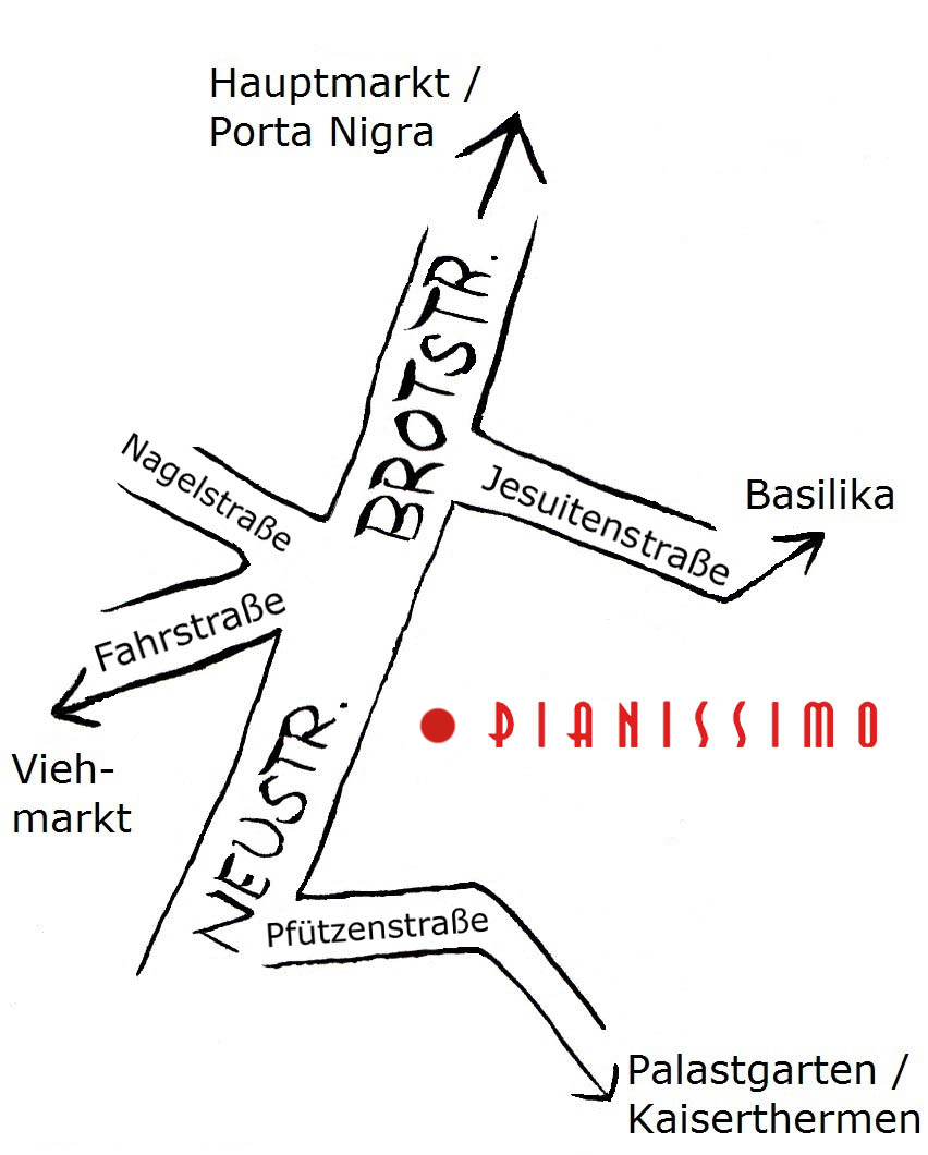 Lageplan Klavierstudio Pianissimo Trier